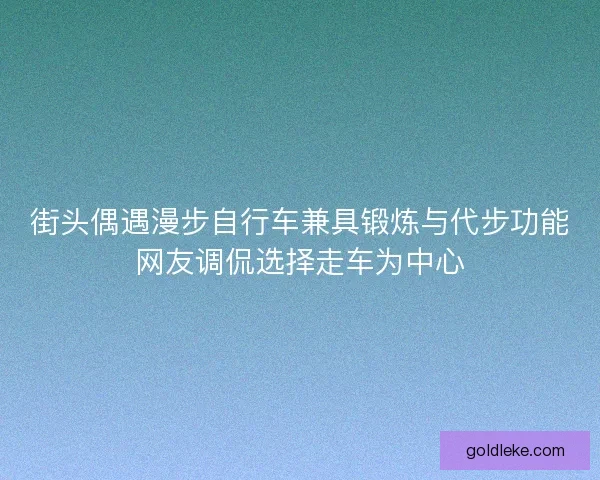 街头偶遇漫步自行车兼具锻炼与代步功能网友调侃选择走车为中心